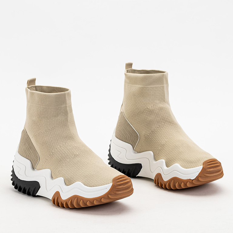 Bézs Női Tenera Platform magas tornacipő - Lábbeli