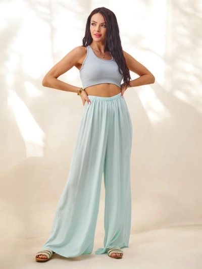 Royalfashion Női egyenes viszkóz nadrág, anyag