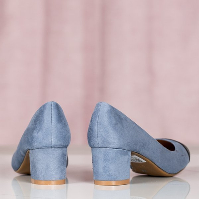 OUTLET Kék szivattyú fekete lábujjal Rudolfina - Lábbeli