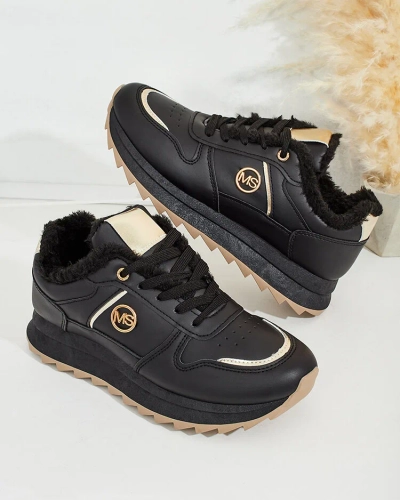 Royalfashion Melegített női tornacipő szőrmével Boris