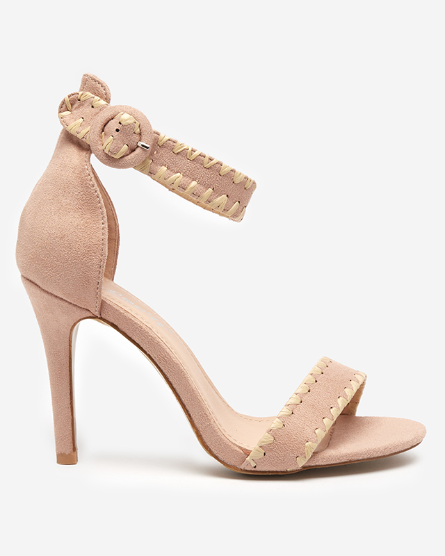 Púderes női szandál magas sarkon Kemisooa - Lábbeli