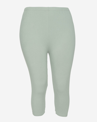 Női zöld 3/4 PLUSZ MÉRET Leggings - Ruházat