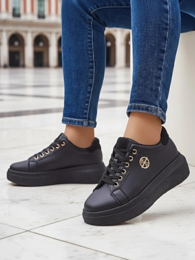 Női Erato Nero platformos sneakerek öko bőrből, 5 cm