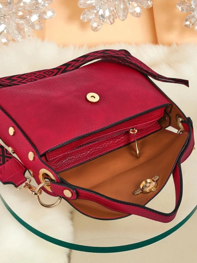 Női fukszia Minerva táska ökológiai bőrből vállra és crossbody