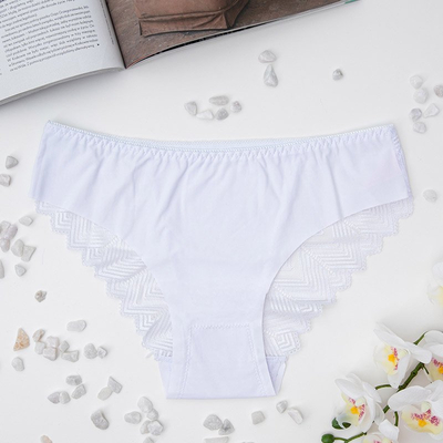 Női fehér nadrág átlátszó betéttel - Fehérnemű