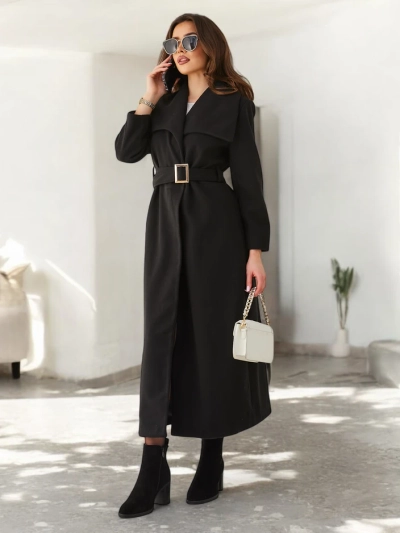Royalfashion Női maxi kabát övvel