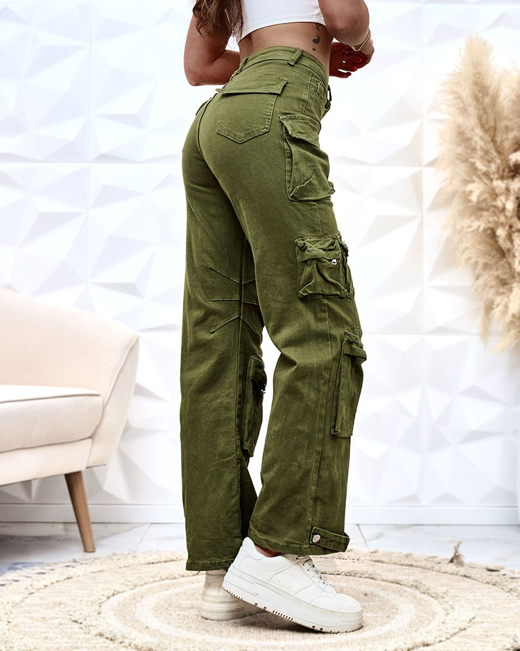 Royalfashion Női széles harci nadrág