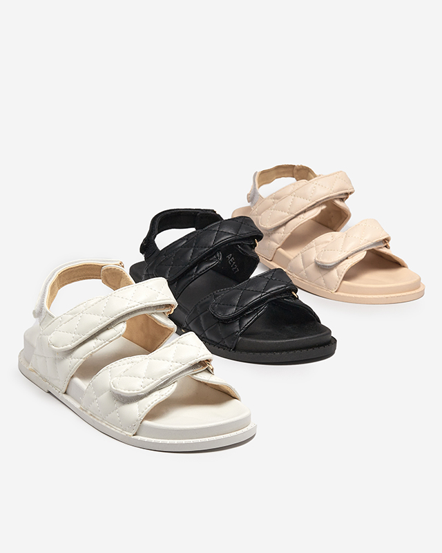 Bézs színű női szandál tépőzáras Korine - Lábbeli