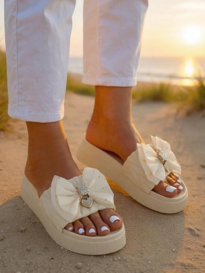 Royalfashion Női platform papucs masnival Sento Pace