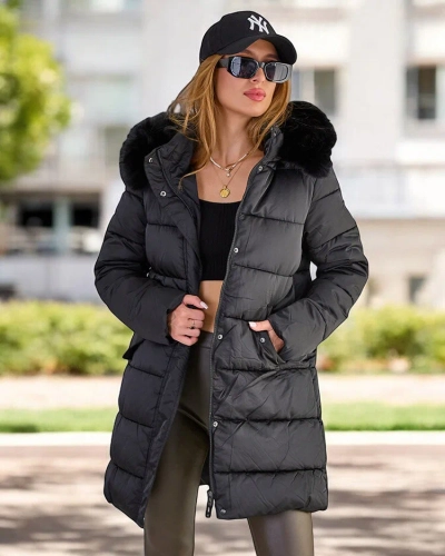 Royalfashion női steppelt télikabát