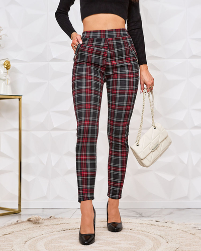 Royalfashion Melegített kockás női teggings