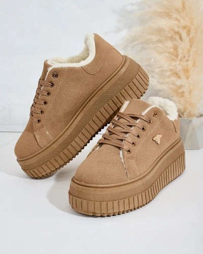 Royalfashion Melegített női tornacipő szőrmével Noxu