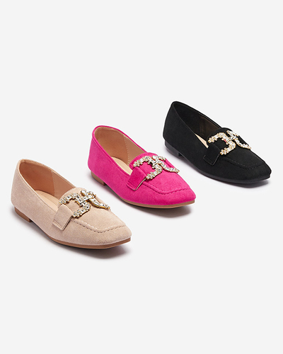 Női fekete mokaszinok Jaorica- Footwear