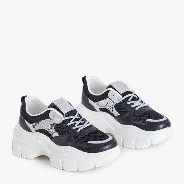 Fekete Hofman vastag talpú sportcipő - lábbeli