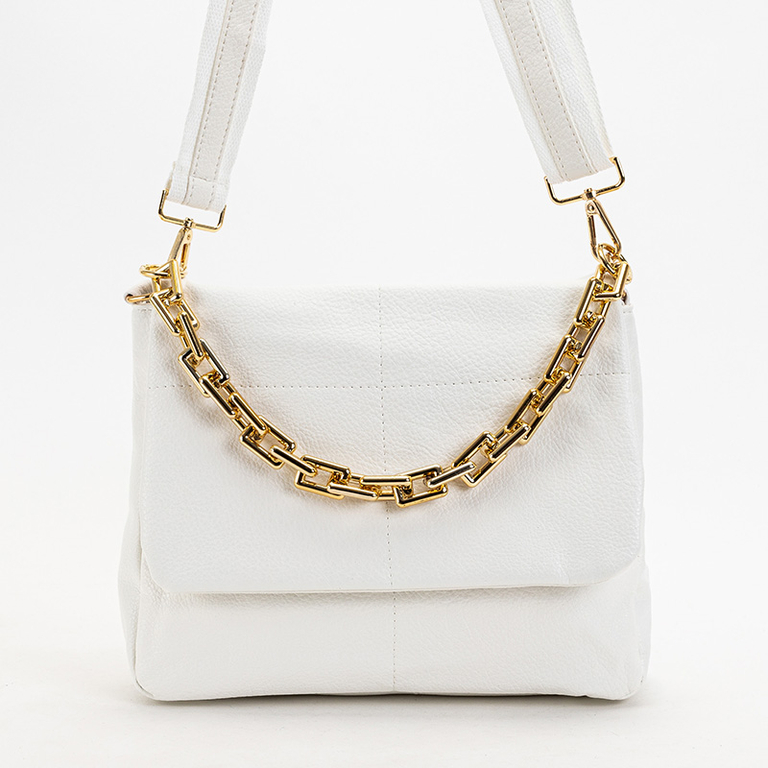 Fehér női kézitáska lánccal - Kiegészítők
