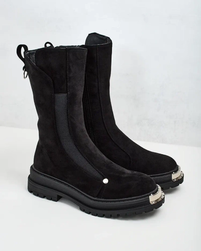 Royalfashion Női öko velúr csizma Homni