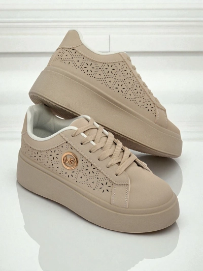 Női platform sneaker Callista Royalfashion ekrü eco bőr