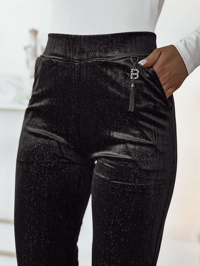 Royalfashion Sötétbarna kordbársony szövetnadrág nőknek