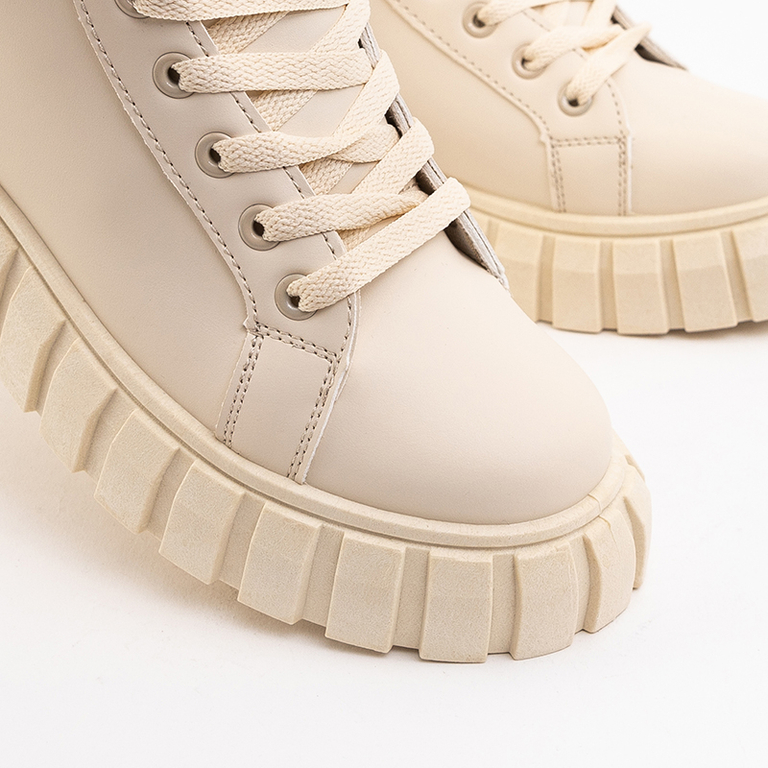 Bézs színű női csizma zsebbel Namiko - cipő