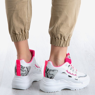 Női fehér tornacipő vastag talppal Gisela - Lábbeli