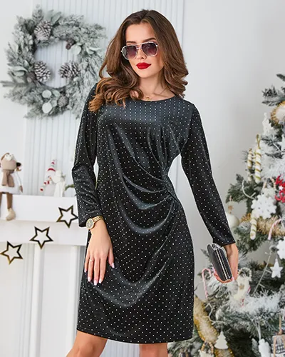 Royalfashion Női ruha redőzéssel