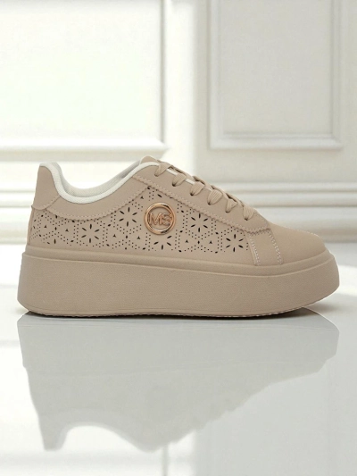 Női platform sneaker Callista Royalfashion ekrü eco bőr