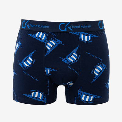 Férfi sötétkék boxer rövidnadrágokkal - fehérnemű