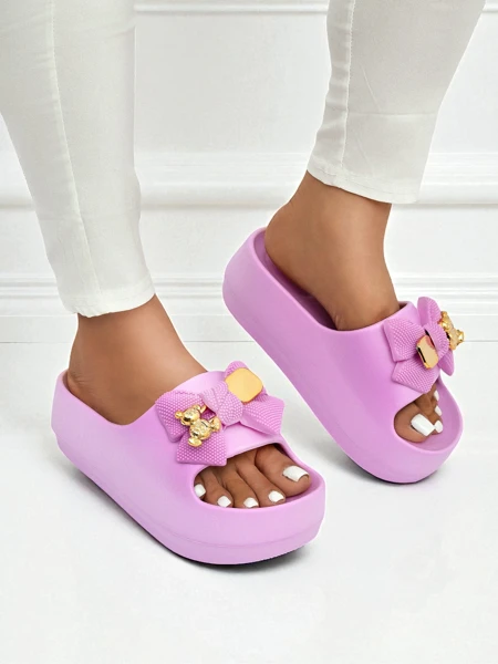 Royalfashion Női gumipapucs dekoratív masnival Alday