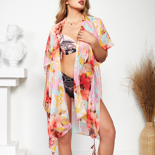 Rózsaszín mintás női pareo - Ruházat