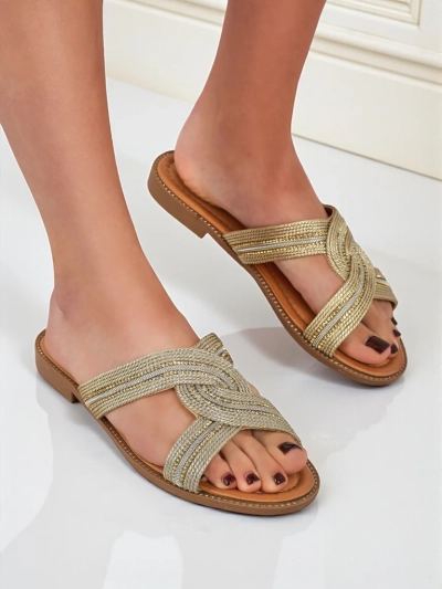 Royalfashion Női fonott papucs Woven Breeze
