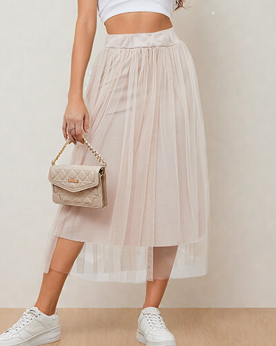 Royalfashion Női dupla rétegű midi szoknya