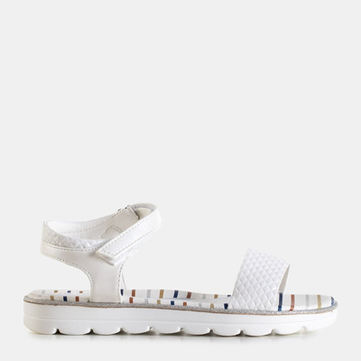 OUTLET Gyermek fehér Lusita lapos szandál - Lábbeli