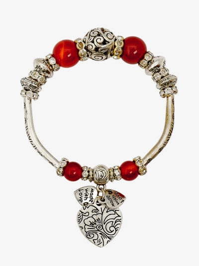Női karkötő szívecskékkel Heart Glitz