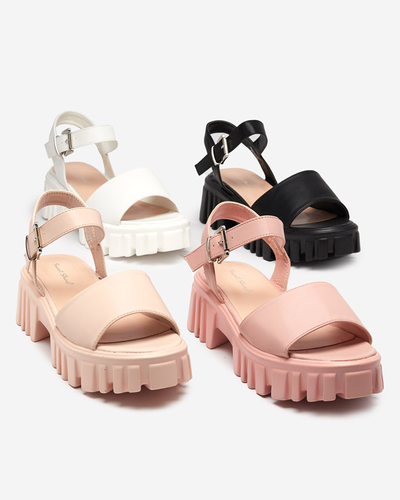 Fekete női szandál vastagabb talppal Nerile - Lábbeli