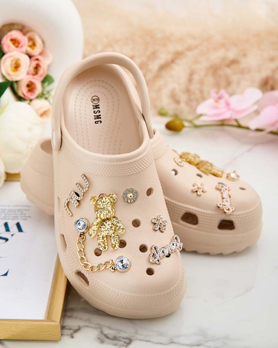 Royalfashion Női gumi flip-flop Fescas díszekkel