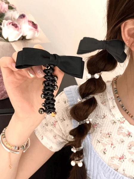 Royalfashion Hajgumi spirál formában masnival Spirabella