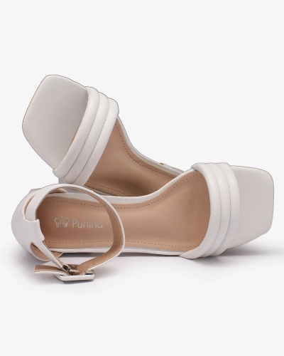 Royalfashion White Laylin alacsony sarkú szandál