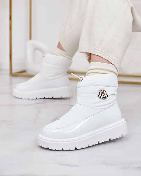 Royalfashion Női csúszós hócsizma fehér színben Ireda