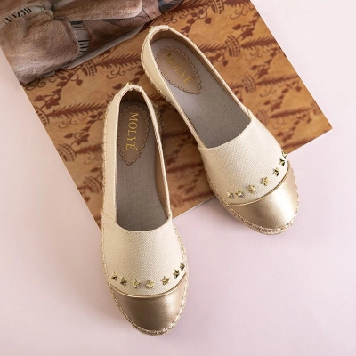 OUTLET Női bézs színű espadrillák csillagokkal Fraus - Lábbeli