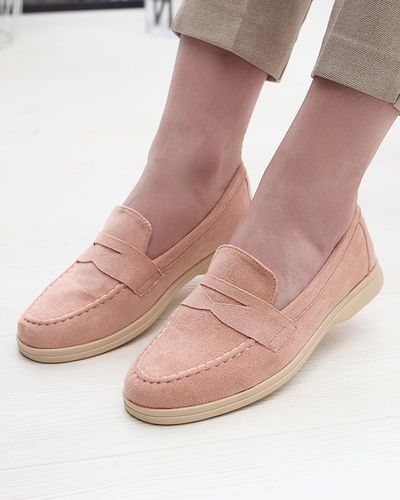 Női öko-szarvasbőr mokaszin rózsaszínben Daffer- Footwear