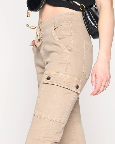 Női cargo nadrág, bézs színű - Ruházat