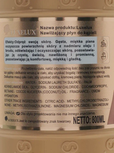 Luxelux Testmosó Zselé Bright Embellish 800 ml