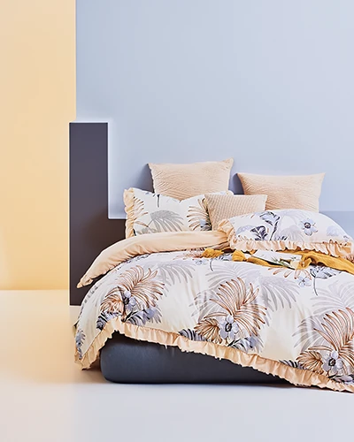 Királyi divat Mintás ágynemű garnitúra fodrokkal 160x200 3 részes készlet