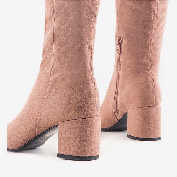 Rózsaszín női csizma az Avellan oszlopon - lábbeli