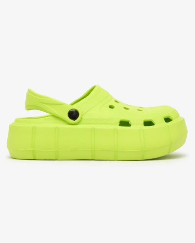 Royalfashion Neonzöld női flip-flop áttört szegéllyel Mightty