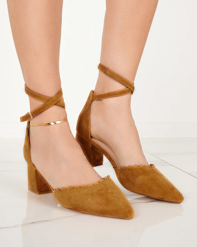 OUTLET Női öko-velúr teve szandál az Ametis postán - Lábbeli