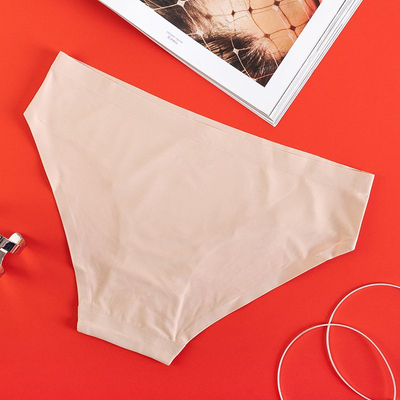 Női bézs bugyi, varrat nélküli bugyi - Fehérnemű