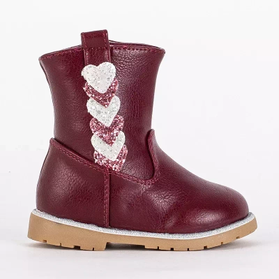 Bordó lány csizma dekoratív Nokimi-Shoes felsőrésszel