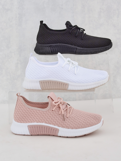 Fehér női szövet sportcipő Vobbu- Footwear