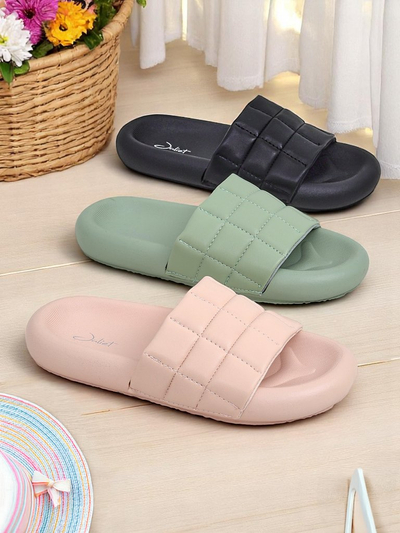 Royalfashion Női lapos talpú Quilt Walk papucs